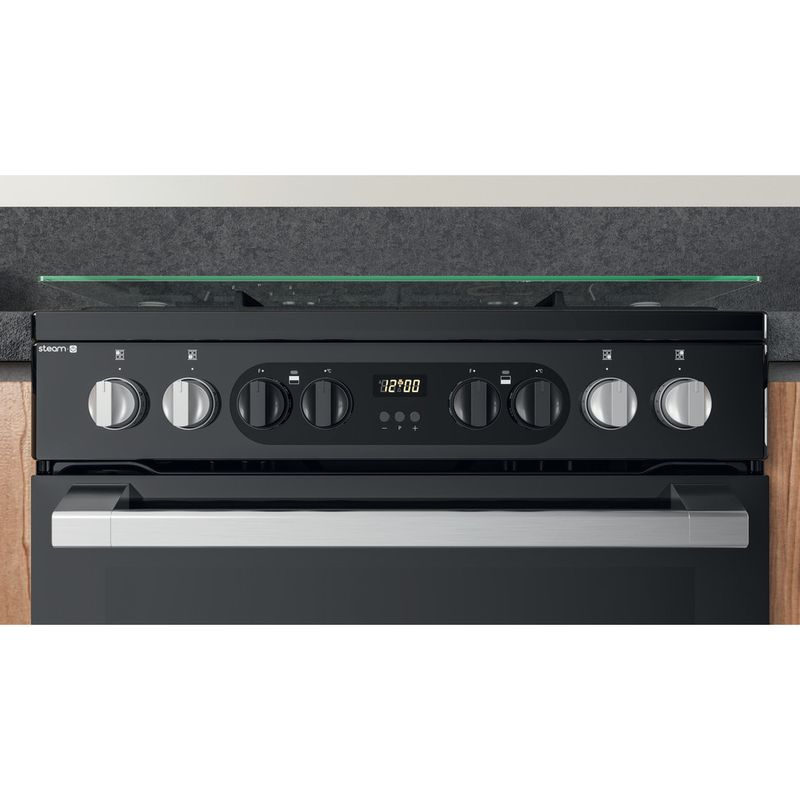 Hotpoint Double Cooker HDM67G8CCB/UK Black A Lifestyle control panel