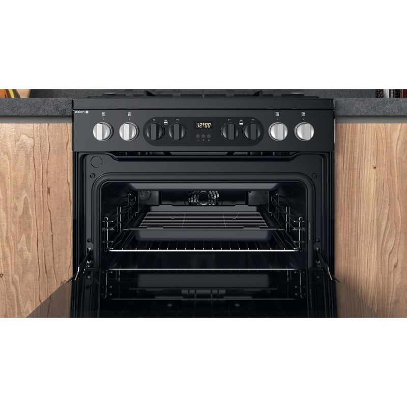 Hotpoint Double Cooker HDM67G8CCB/UK Black A Cavity