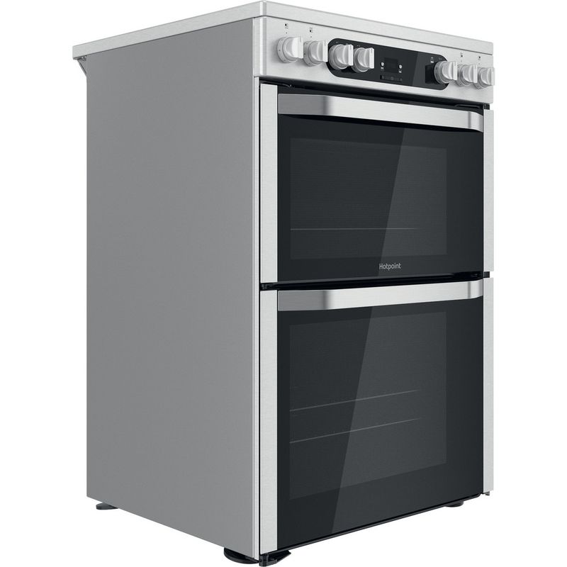 Hotpoint Double Cooker HDM67V9HCX/UK Inox A Perspective