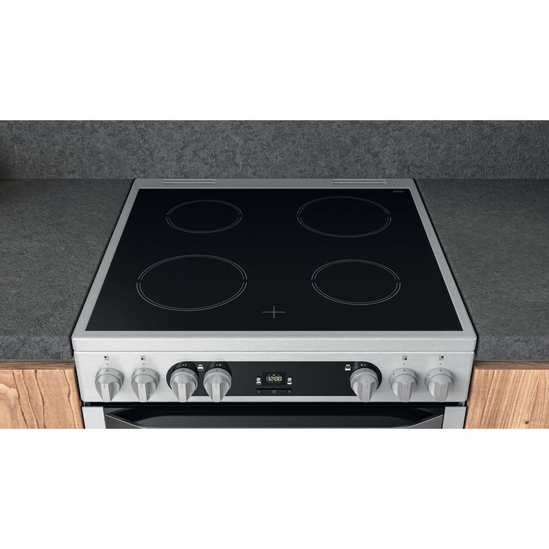 Hotpoint-Double-Cooker-HDM67V9HCX-UK-Inox-A-Lifestyle-frontal-top-down
