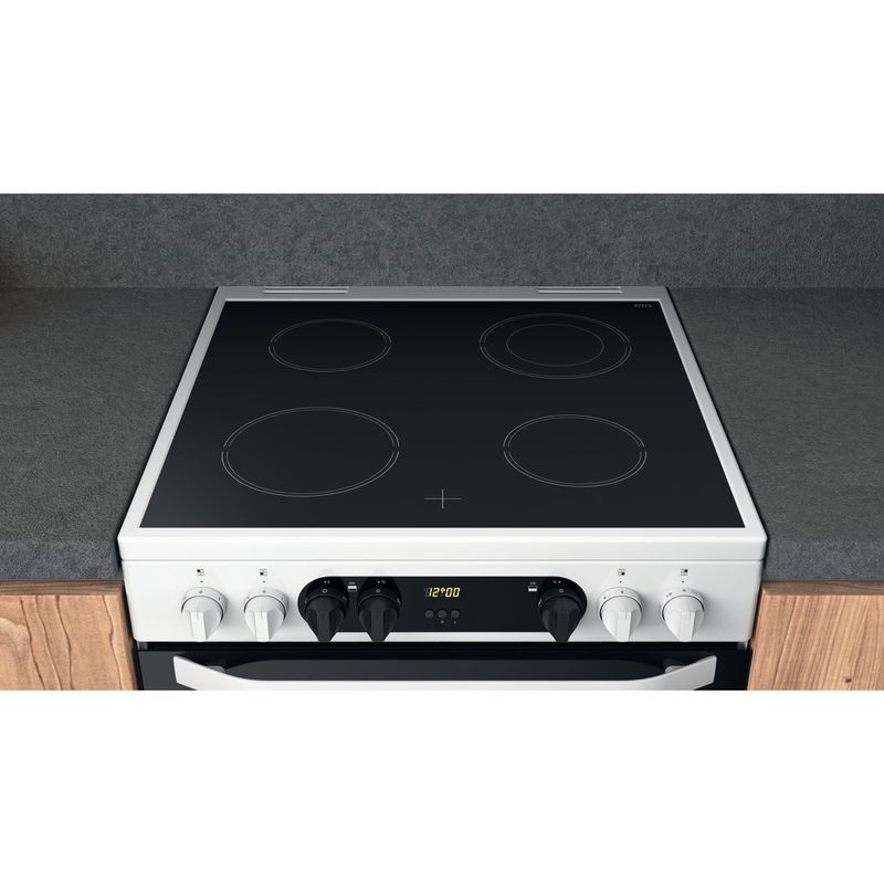 Hotpoint Double Cooker HDM67V9CMW/U White A Lifestyle frontal top down