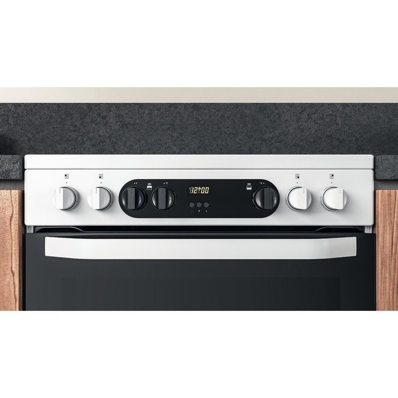 Hotpoint Double Cooker HDM67V9CMW/U White A Lifestyle control panel