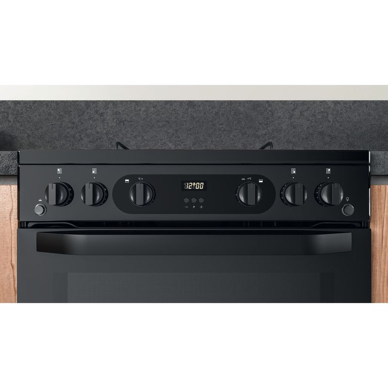 Hotpoint Double Cooker HDM67G0CMB/UK Black A+ Lifestyle control panel