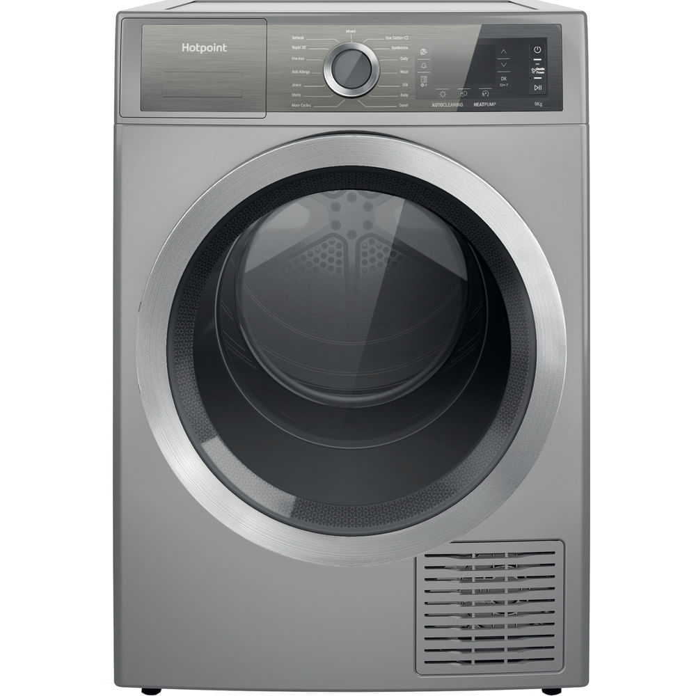 Hotpoint GentlePower Heat Pump Tumble Dryer - Silver - 9kg - A++ Rated - H8 D94SB UK