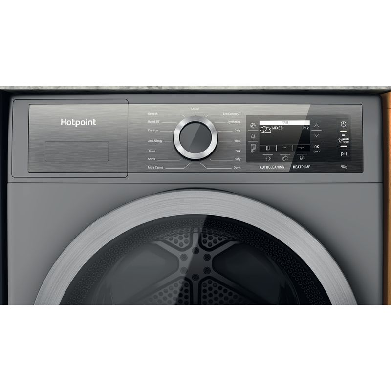 Hotpoint Dryer H8 D94SB UK Silver Lifestyle control panel