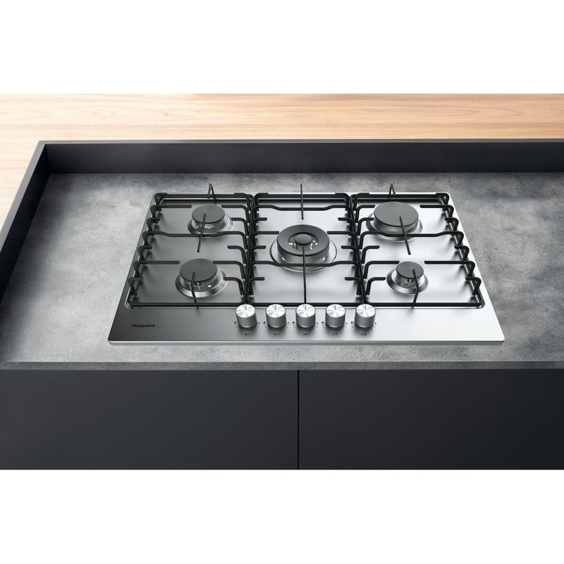 Hotpoint HOB PPH 75P DF IX UK Inox GAS Lifestyle perspective