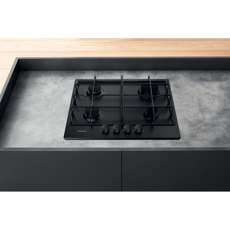 Hotpoint HOB PPH  60P F NB Antracite GAS Lifestyle frontal