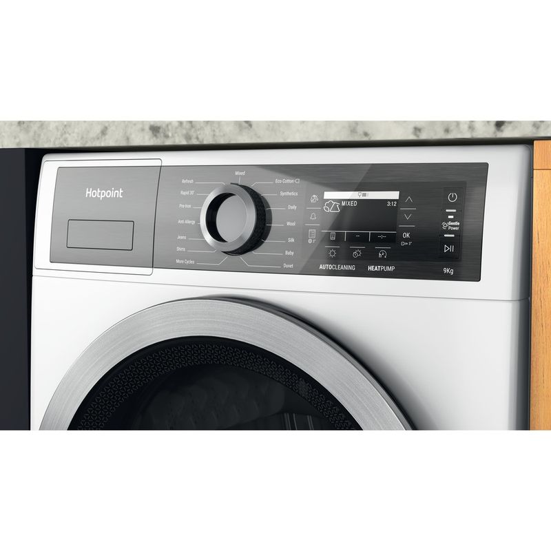 Hotpoint Dryer H8 D93WB UK White Lifestyle control panel