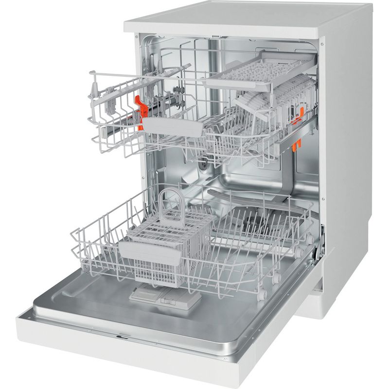 Hotpoint Dishwasher Freestanding HFE 2B+26 C N UK Freestanding E Perspective open