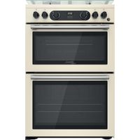 Hotpoint Gas Double Cooker - Cream - 60cm - A+ | A+ - CD67G0C2CJ/UK