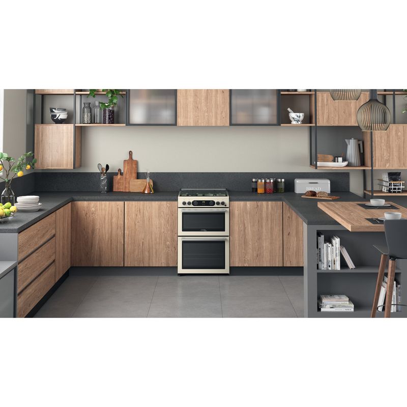 Hotpoint Double Cooker CD67G0C2CJ/UK Jasmine A+ Lifestyle frontal