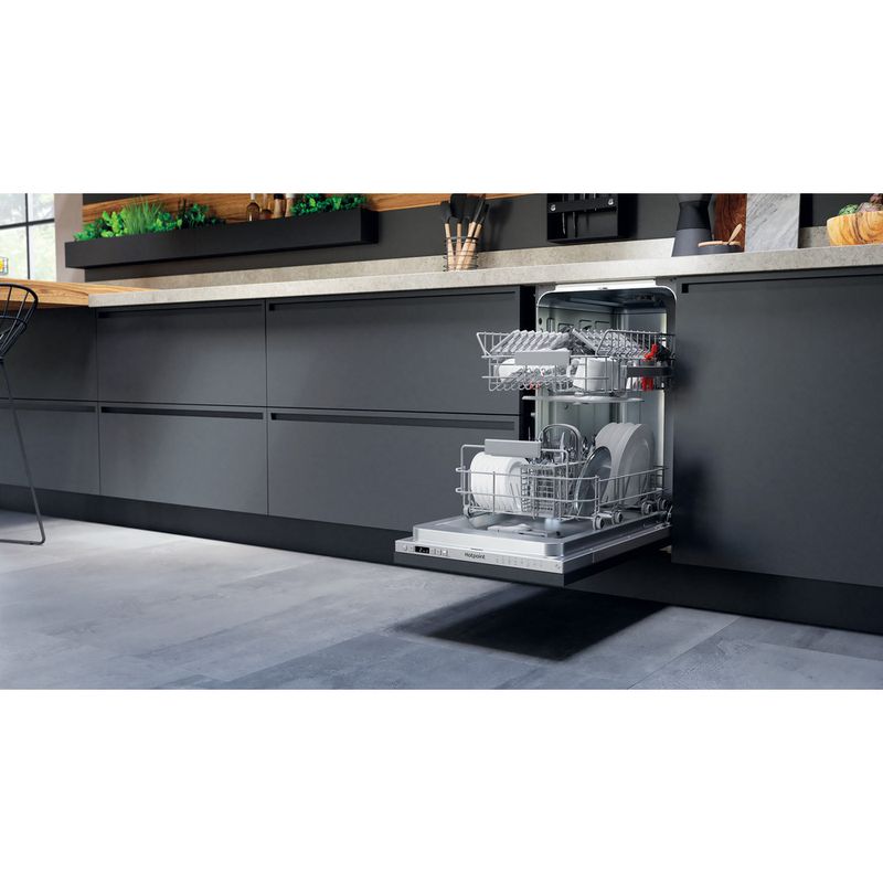 Hotpoint Dishwasher Built-in HSIC 3T127 UK N Full-integrated E Lifestyle perspective open