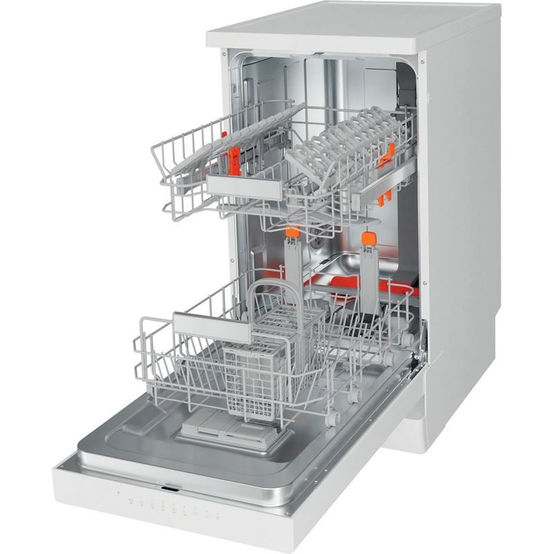 Hotpoint Dishwasher Freestanding HSFO 3T223 W UK N Freestanding E Perspective open