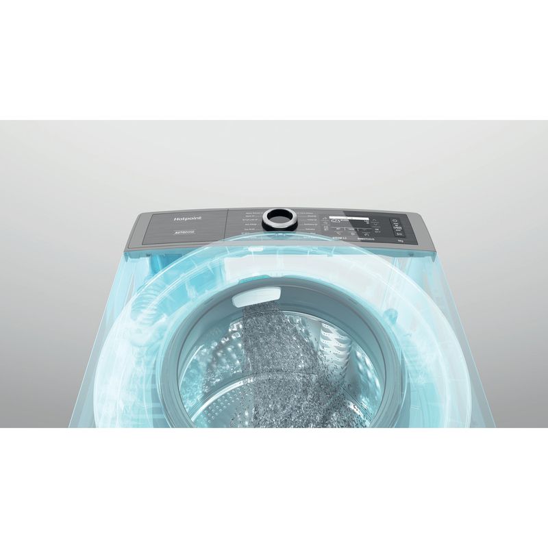 Hotpoint Washing machine Freestanding H8 W946SB UK Silver Front loader A Technical Translucent