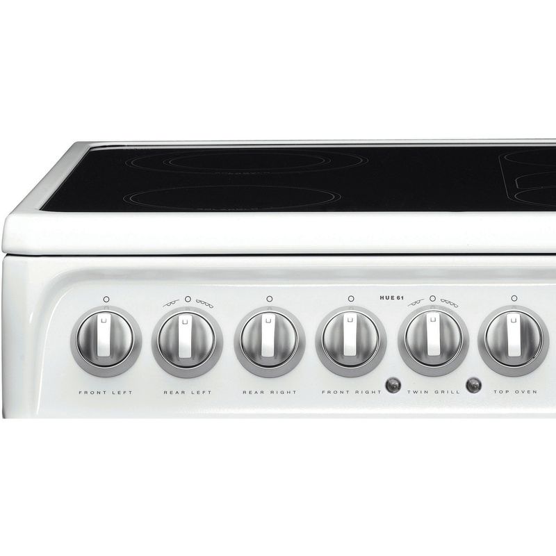 Hotpoint hue61ps 60cm double deals oven electric cooker