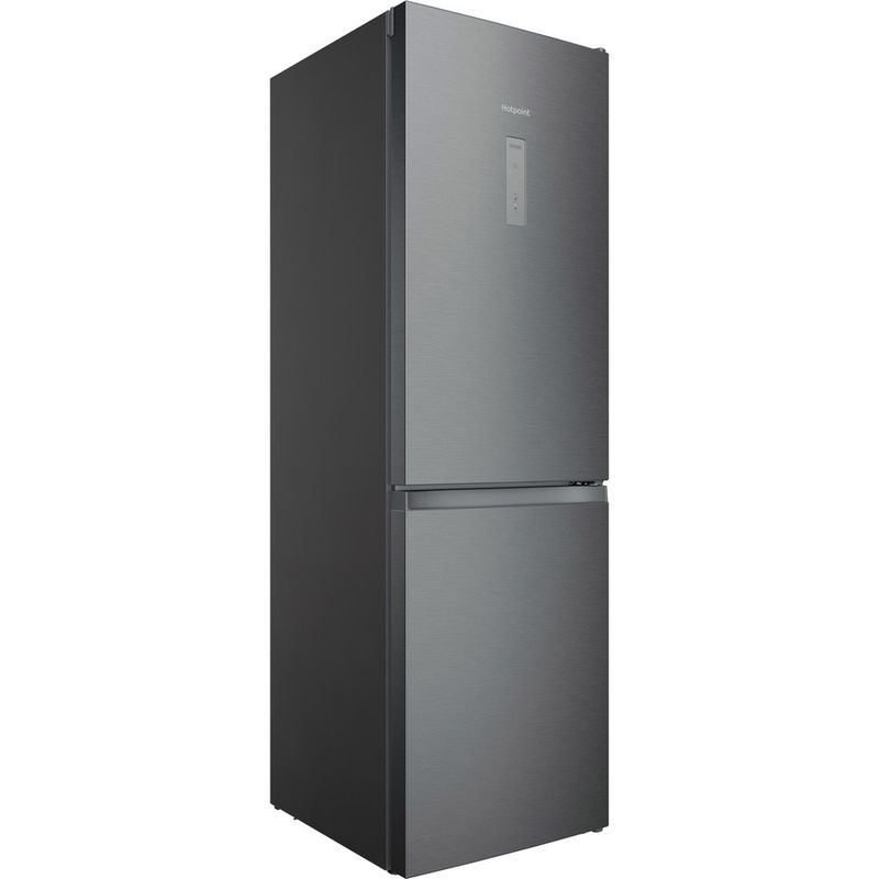 Hotpoint Fridge Freezer Freestanding H5X 82O SX Saturn Steel 2 doors Perspective