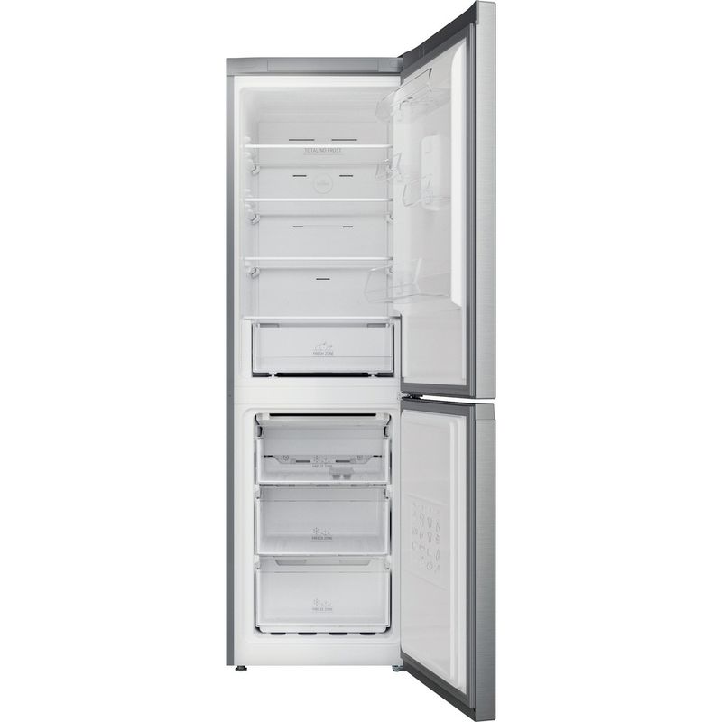 Hotpoint Fridge Freezer Freestanding H5X 82O SX Saturn Steel 2 doors Frontal open