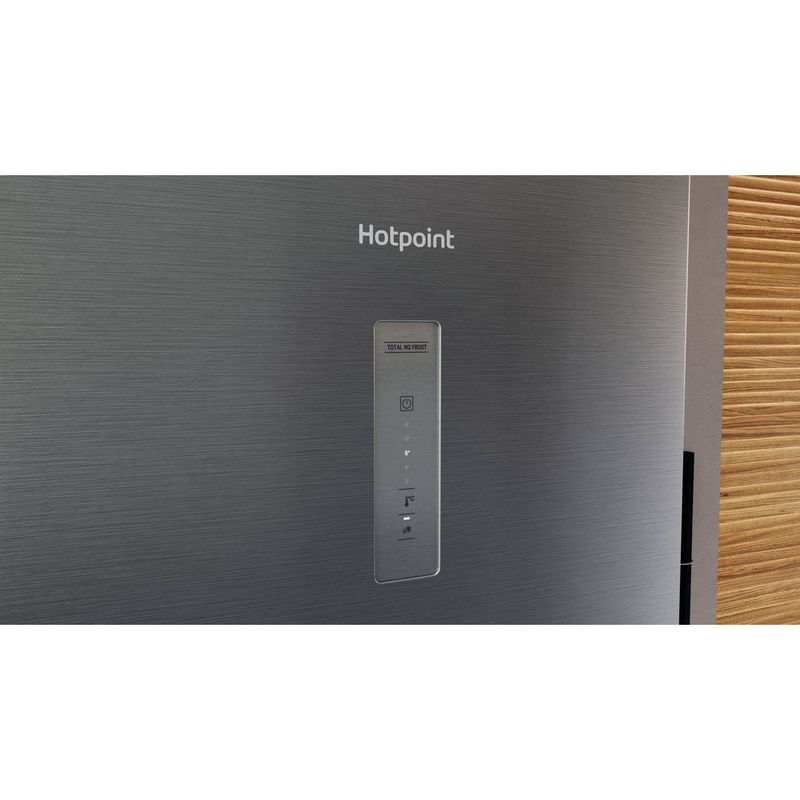 Hotpoint Fridge Freezer Freestanding H5X 82O SX Saturn Steel 2 doors Lifestyle control panel