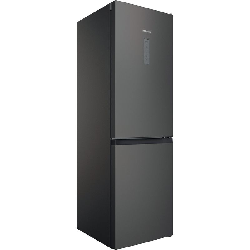 Hotpoint Fridge Freezer Freestanding H5X 82O SK Silver black 2 doors Perspective