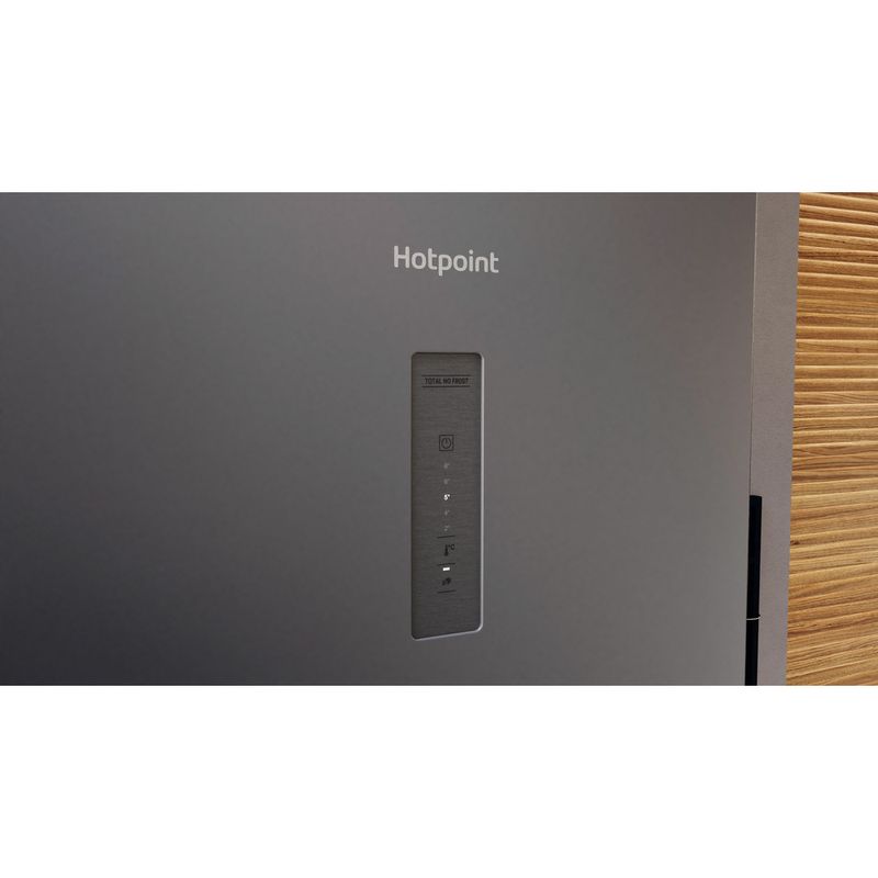 Hotpoint Fridge Freezer Freestanding H5X 82O SK Silver black 2 doors Lifestyle control panel