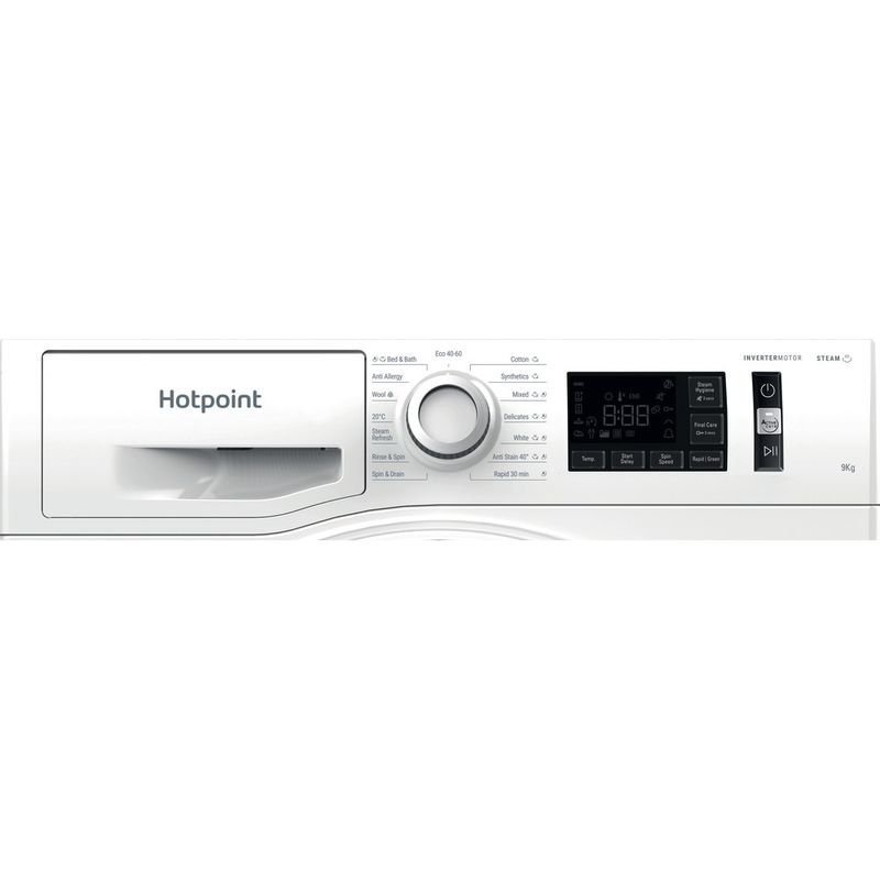 Hotpoint-Washing-machine-Freestanding-NM11-946-WS-A-UK-N-White-Front-loader-A-Control-panel