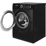 Hotpoint-Washing-machine-Freestanding-NM11-946-BC-A-UK-N-Black-Front-loader-A-Perspective-open