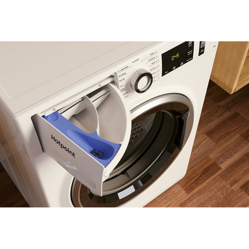 Hotpoint Washing machine Freestanding NM11 1046 WC A UK N White Front loader A Drawer