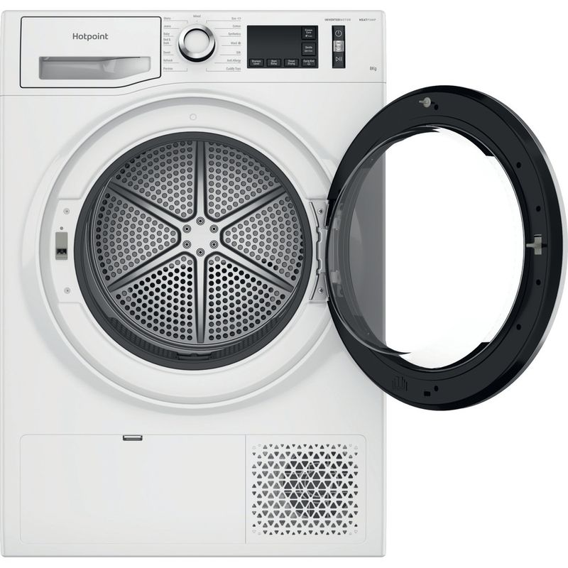 Hotpoint-Dryer-NT-M11-82XB-UK-White-Frontal-open