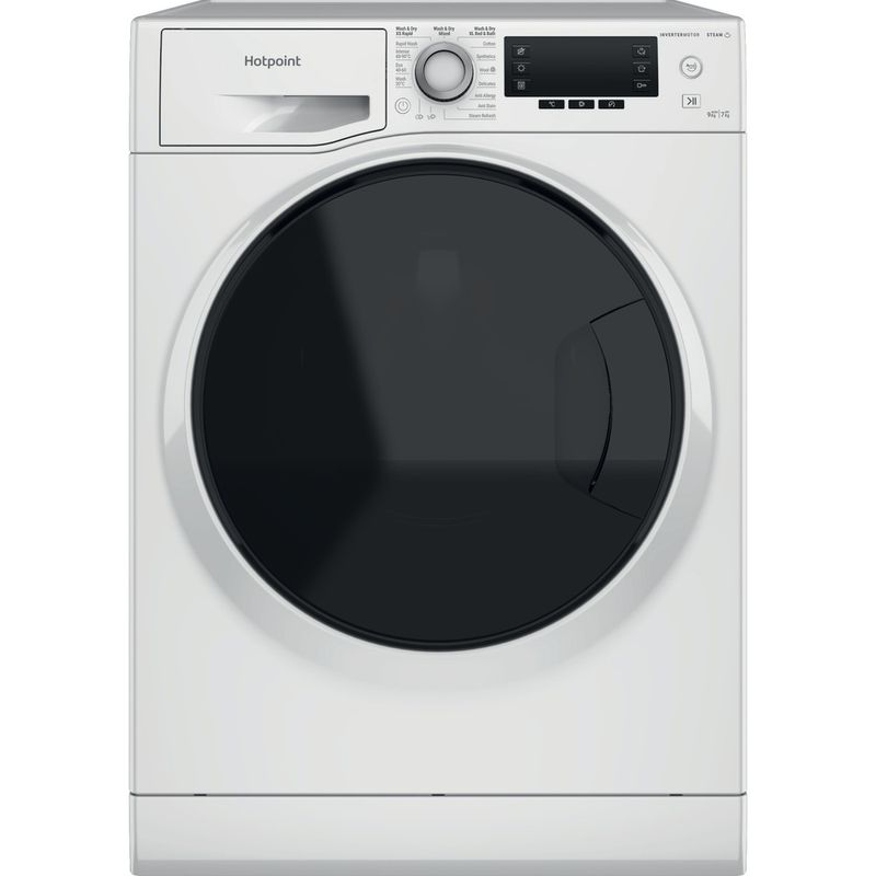 Hotpoint-Washer-dryer-Freestanding-NDD-9725-DA-UK-White-Front-loader-Frontal