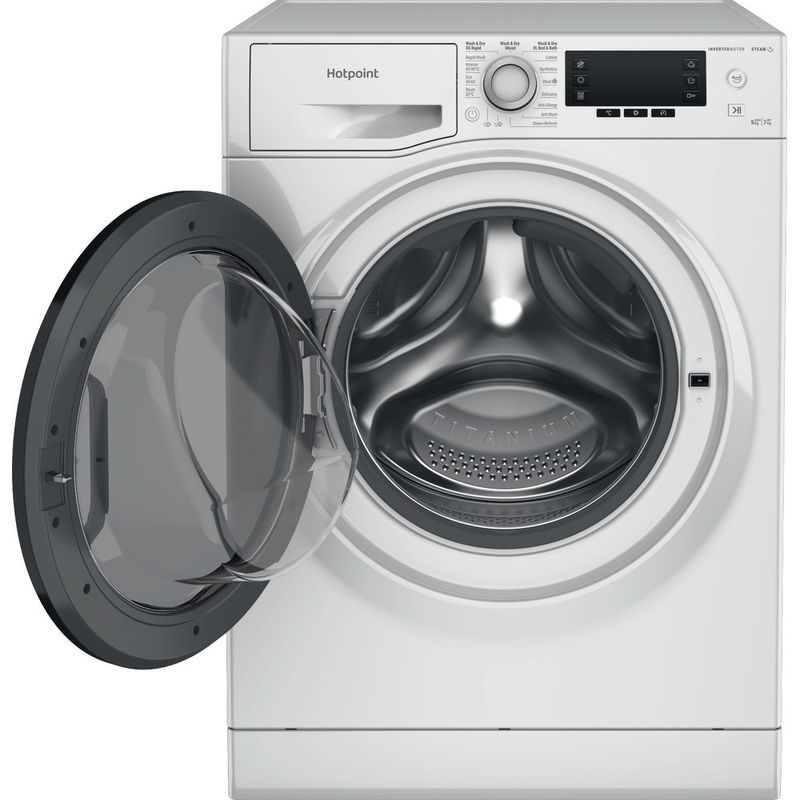 Hotpoint Washer dryer Freestanding NDD 9725 DA UK White Front loader Frontal open