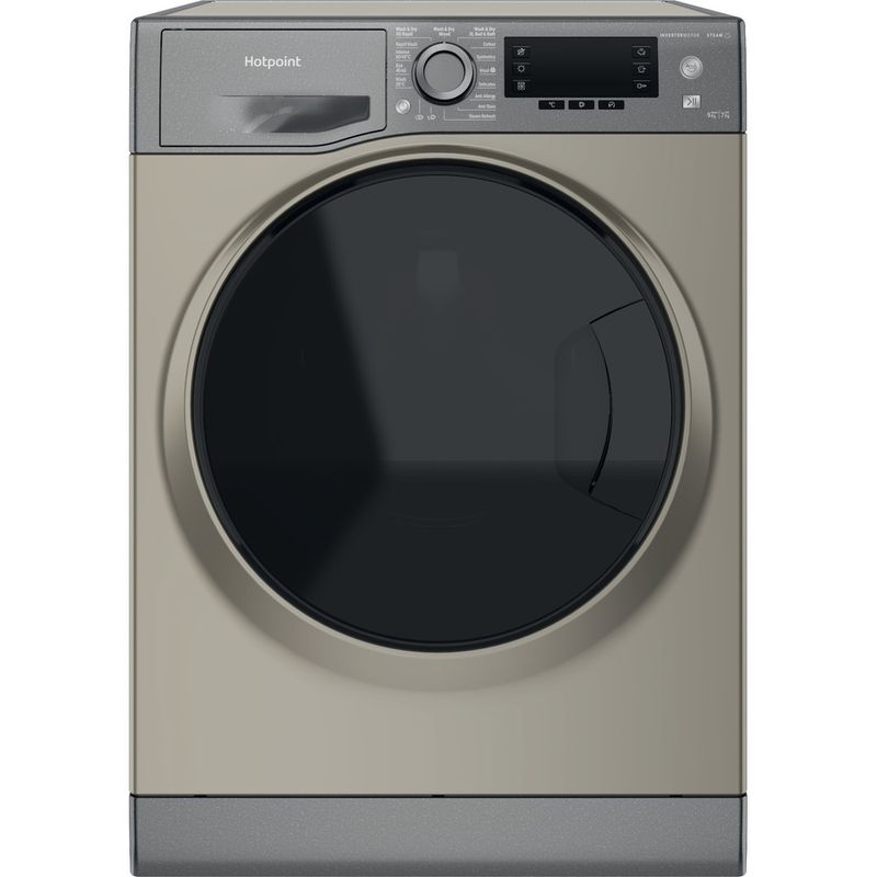 Hotpoint-Washer-dryer-Freestanding-NDD-9725-GDA-UK-Graphite-Front-loader-Frontal