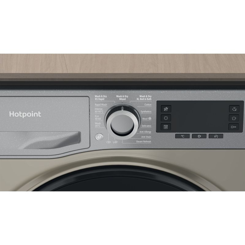 Hotpoint-Washer-dryer-Freestanding-NDD-9725-GDA-UK-Graphite-Front-loader-Control-panel