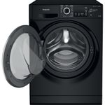 Hotpoint-Washer-dryer-Freestanding-NDB-9635-BS-UK-Black-Front-loader-Frontal-open
