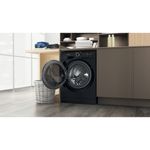 Hotpoint-Washer-dryer-Freestanding-NDB-9635-BS-UK-Black-Front-loader-Lifestyle-perspective-open