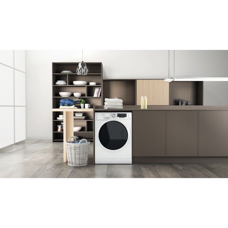 Hotpoint Washer dryer Freestanding NDD 9636 DA UK White Front loader Lifestyle frontal