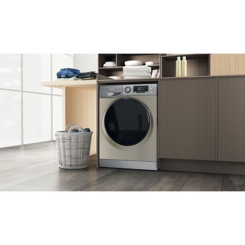 Hotpoint Washer dryer Freestanding NDD 8636 GDA UK Graphite Front loader Lifestyle perspective