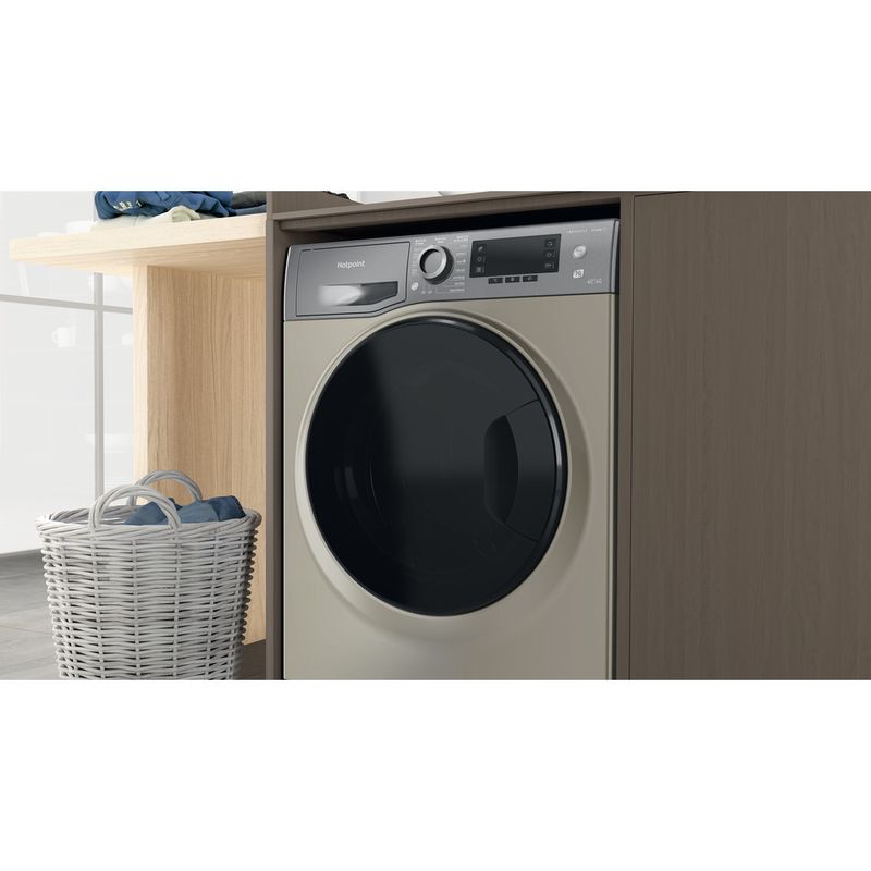 Hotpoint Washer dryer Freestanding NDD 8636 GDA UK Graphite Front loader Lifestyle detail