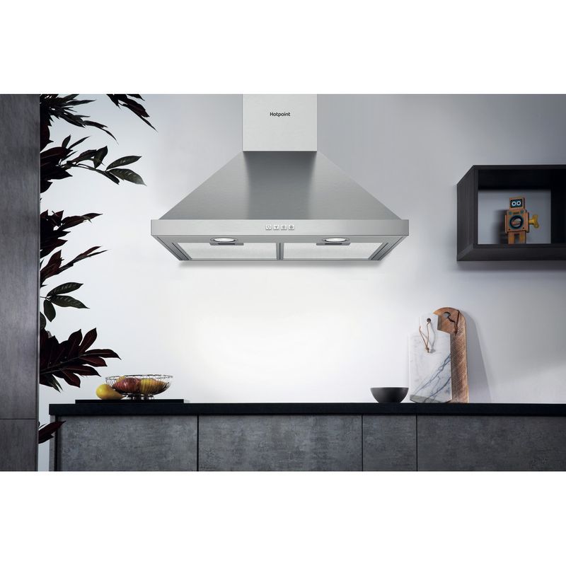 Hotpoint HOOD Built-in PHPN6.5 FLMX/1 Inox Wall-mounted Mechanical Lifestyle frontal