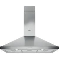 Hotpoint Wall-Mounted Pyramid Cooker Hood - Stainless Steel - Filters Included - 90cm - D Rated - PHPN9.5FLMX/1