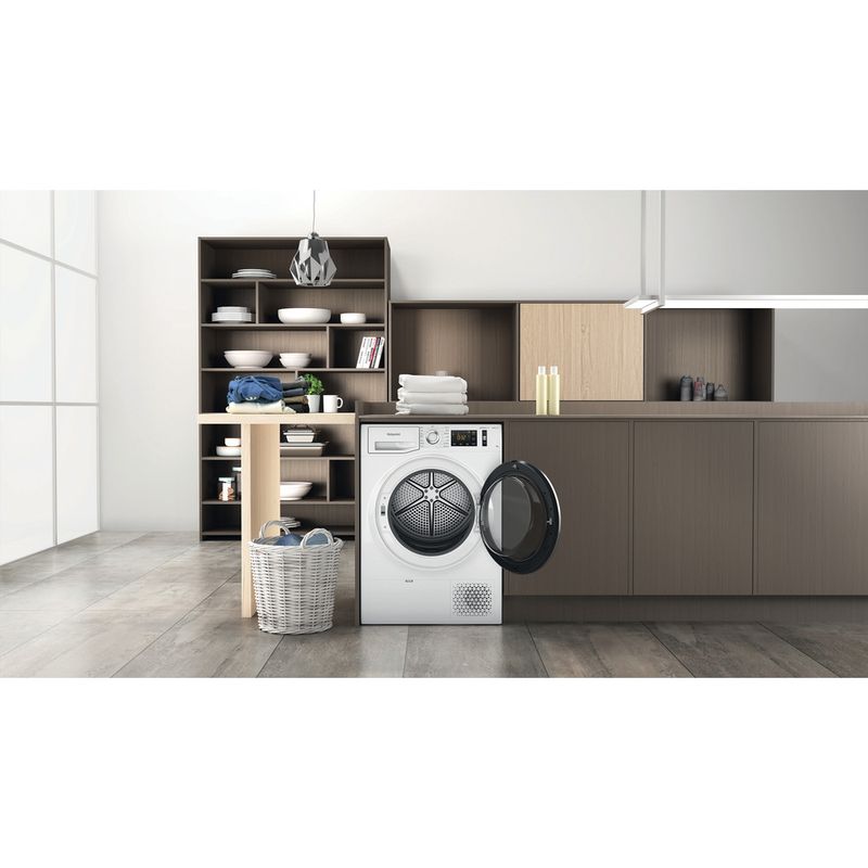 Hotpoint Dryer NT M11 8X3XB UK White Lifestyle frontal open