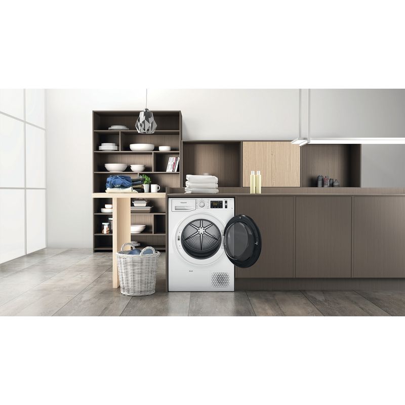 Hotpoint-Dryer-NT-M11-9X3E-UK-White-Lifestyle-frontal-open