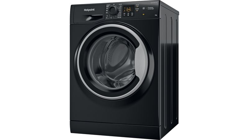 Black Hotpoint NSWM1043CBS 10kg 1400rpm Freestanding Washing Machine 