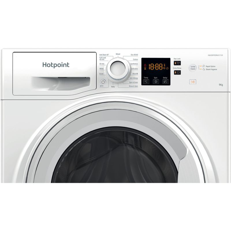 Hotpoint-Washing-machine-Freestanding-NSWM-945C-W-UK-N-White-Front-loader-B-Control-panel