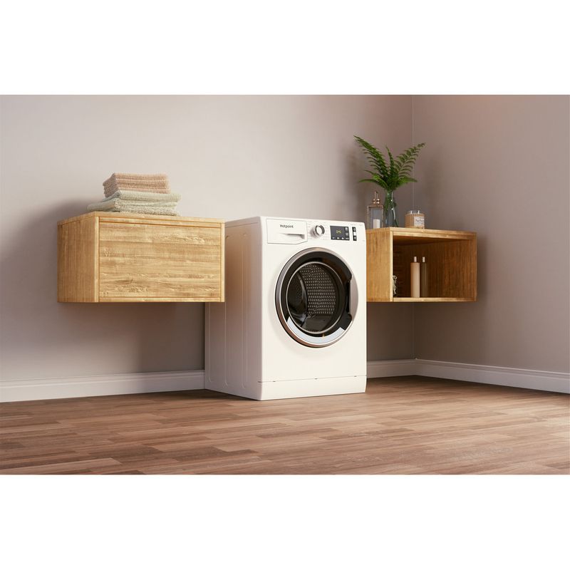 Hotpoint Washing machine Freestanding NM11 965 WC A UK N White Front loader B Lifestyle perspective