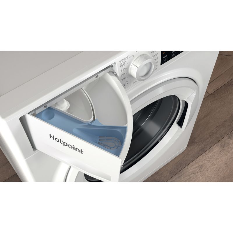 Hotpoint Washing machine Freestanding NSWF 845C W UK N White Front loader B Drawer