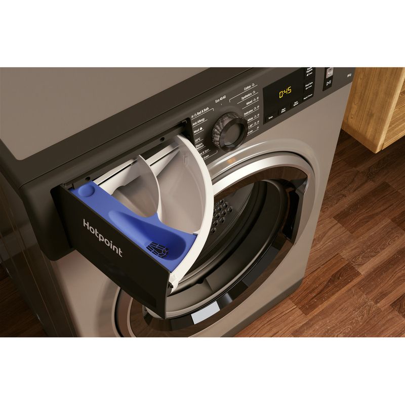 Hotpoint-Washing-machine-Freestanding-NM11-965-GC-A-UK-N-Graphite-Front-loader-B-Drawer