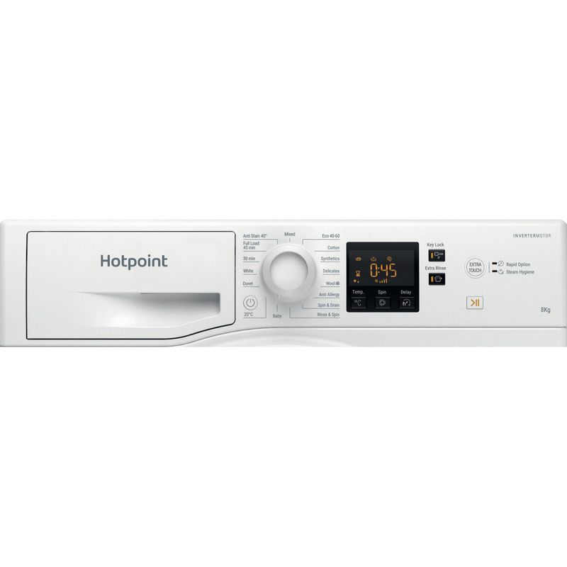 Hotpoint-Washing-machine-Freestanding-NSWM-845C-W-UK-N-White-Front-loader-B-Control-panel
