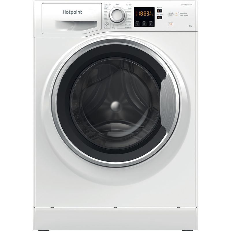 Hotpoint Washing machine Freestanding NSWE 965C WS UK N White Front loader B Frontal