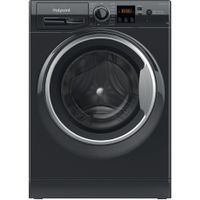 Hotpoint Anti-stain Washing Machine - Black - 8kg - 1600rpm - C Rated - NSWM 864C BS UK N