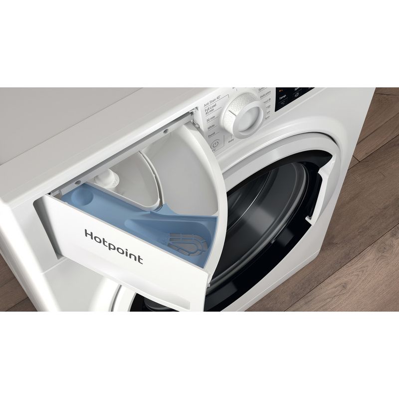 Hotpoint Washing machine Freestanding NSWA 965C WW UK N White Front loader B Drawer